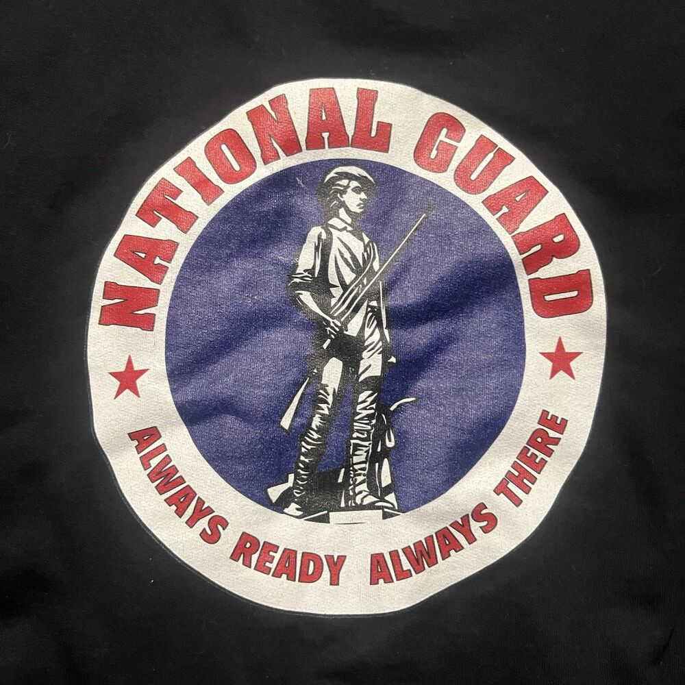 Vintage 90s National Guard ‘Always There, Always Ready’ Spellout Sweatshirt USA - Picture 2 of 7